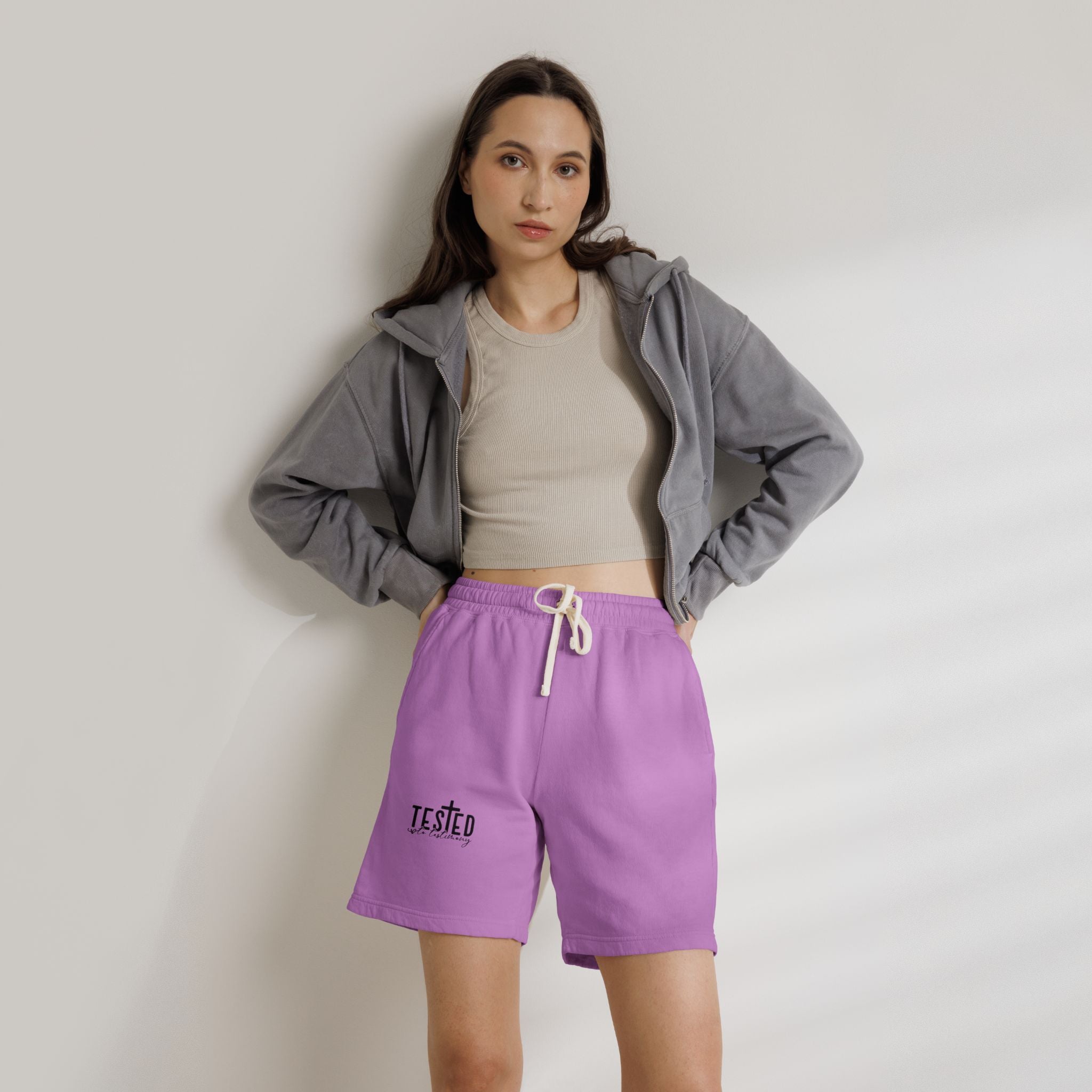 Tested Lightweight Fleece Sweat Shorts — Garment-Dyed Casual Athletic Lounge Shorts