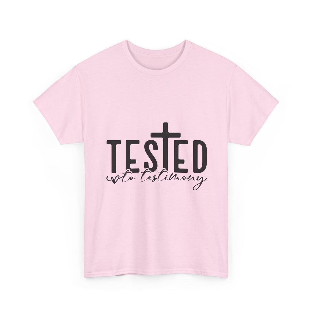 Tested Not Destroyed Christian T-Shirt — Faith Cross Inspirational Tee