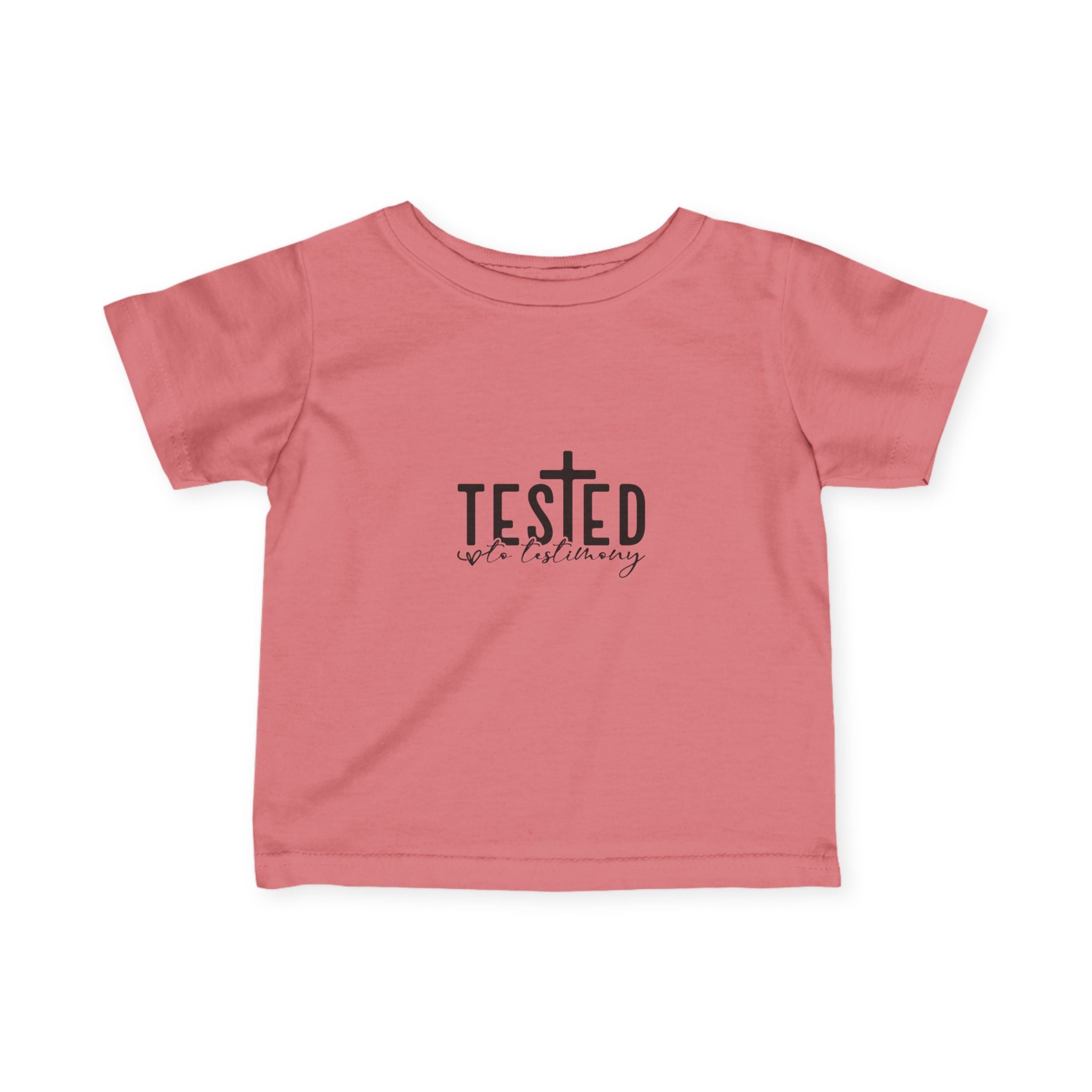 Infant Tee — "Tested by the Almighty" Christian Baby Shirt