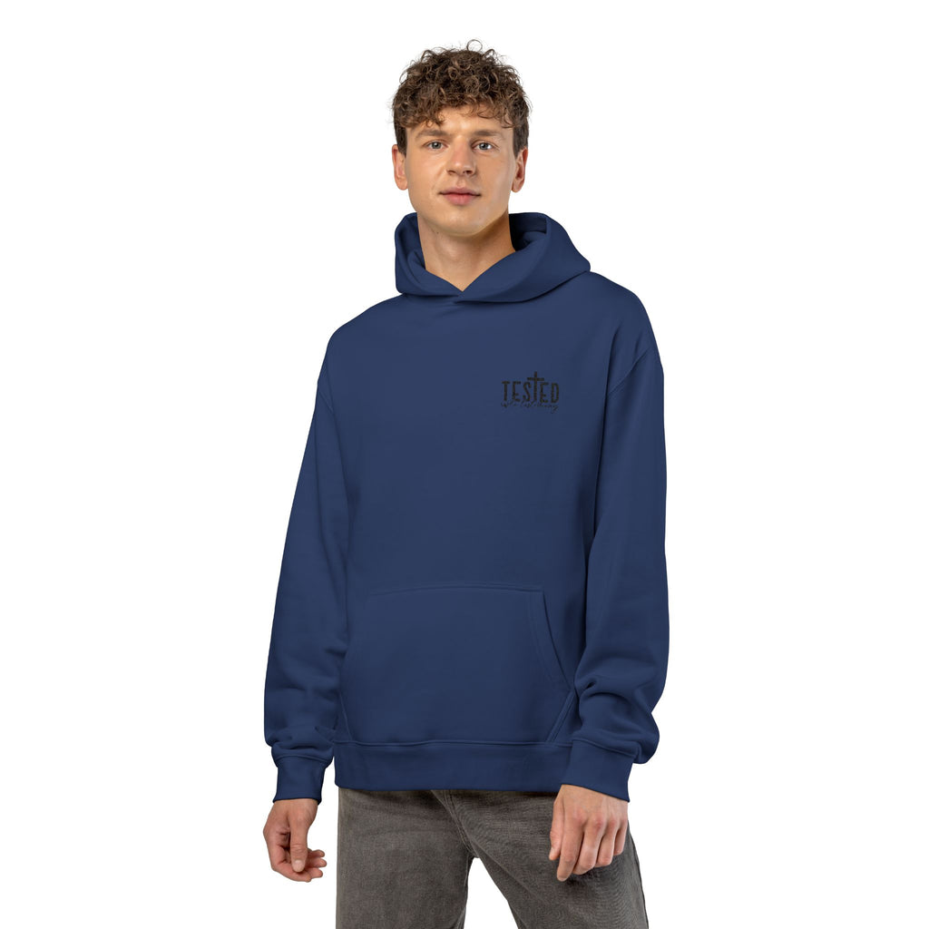 Tested Faith Hoodie – "Tested, Not Destroyed" Christian Graphic Hoodie