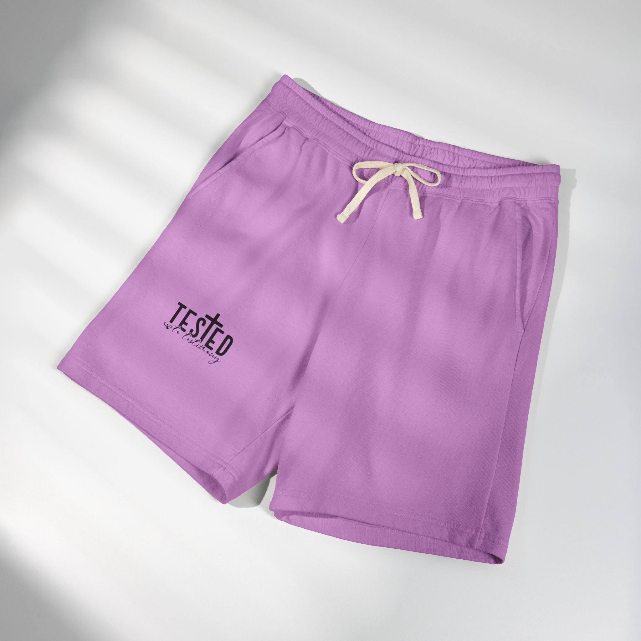 Tested Lightweight Fleece Sweat Shorts — Garment-Dyed Casual Athletic Lounge Shorts