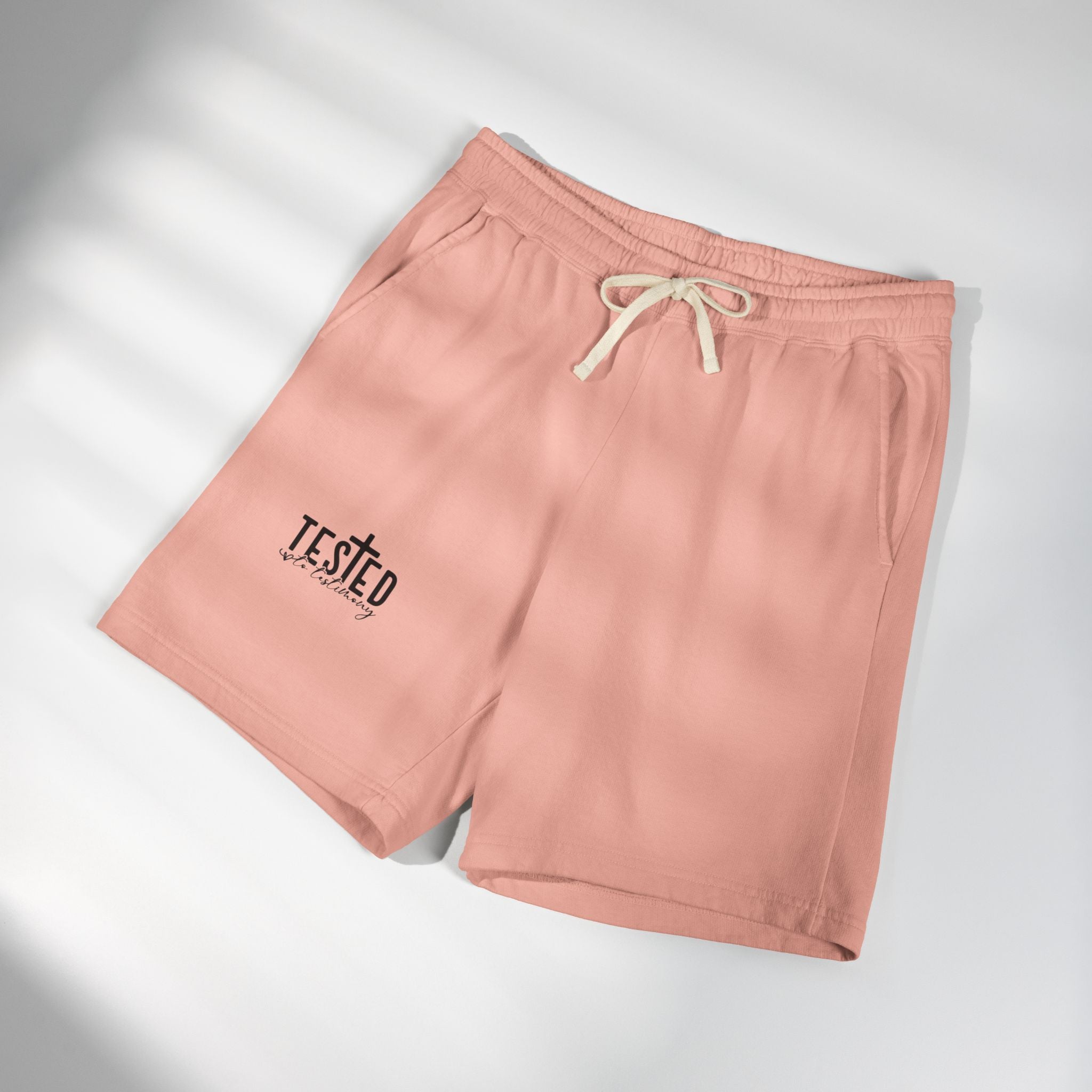Tested Lightweight Fleece Sweat Shorts — Garment-Dyed Casual Athletic Lounge Shorts