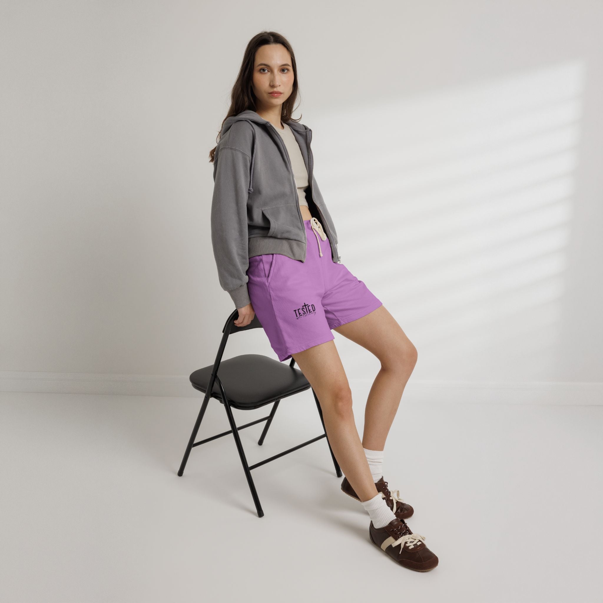 Tested Lightweight Fleece Sweat Shorts — Garment-Dyed Casual Athletic Lounge Shorts