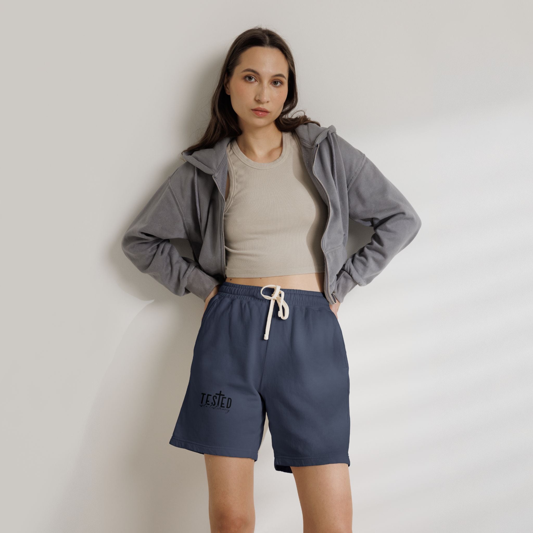 Tested Lightweight Fleece Sweat Shorts — Garment-Dyed Casual Athletic Lounge Shorts