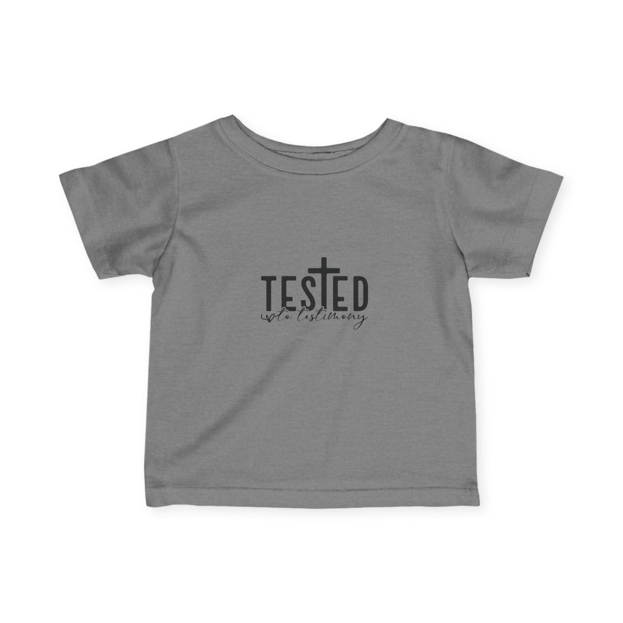 Infant Tee — "Tested by the Almighty" Christian Baby Shirt
