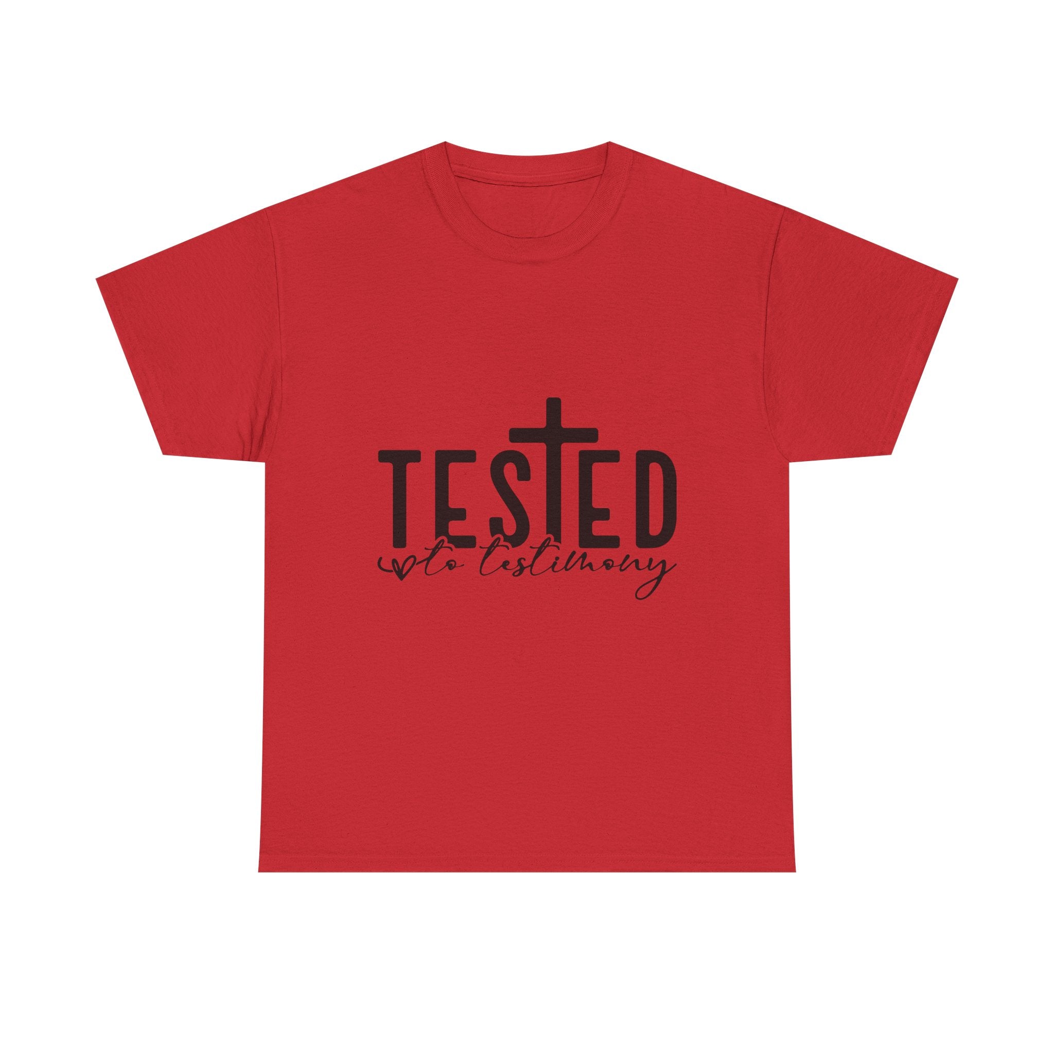 Tested Not Destroyed Christian T-Shirt — Faith Cross Inspirational Tee