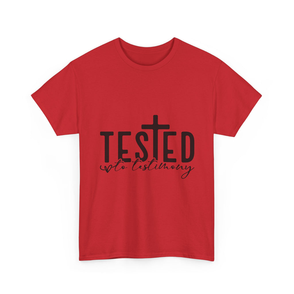 Tested Not Destroyed Christian T-Shirt — Faith Cross Inspirational Tee