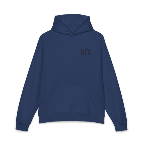 Tested Faith Hoodie – "Tested, Not Destroyed" Christian Graphic Hoodie