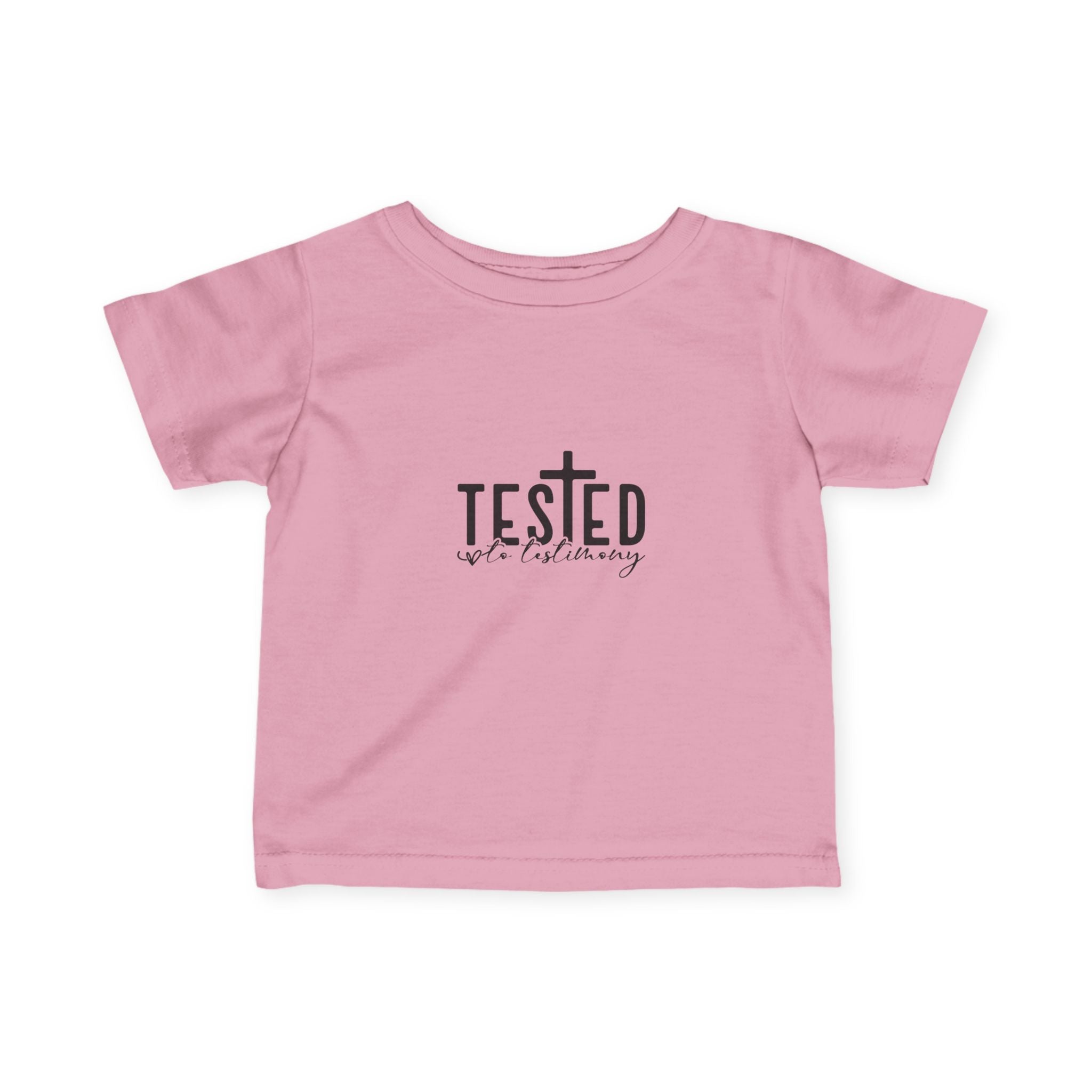 Infant Tee — "Tested by the Almighty" Christian Baby Shirt