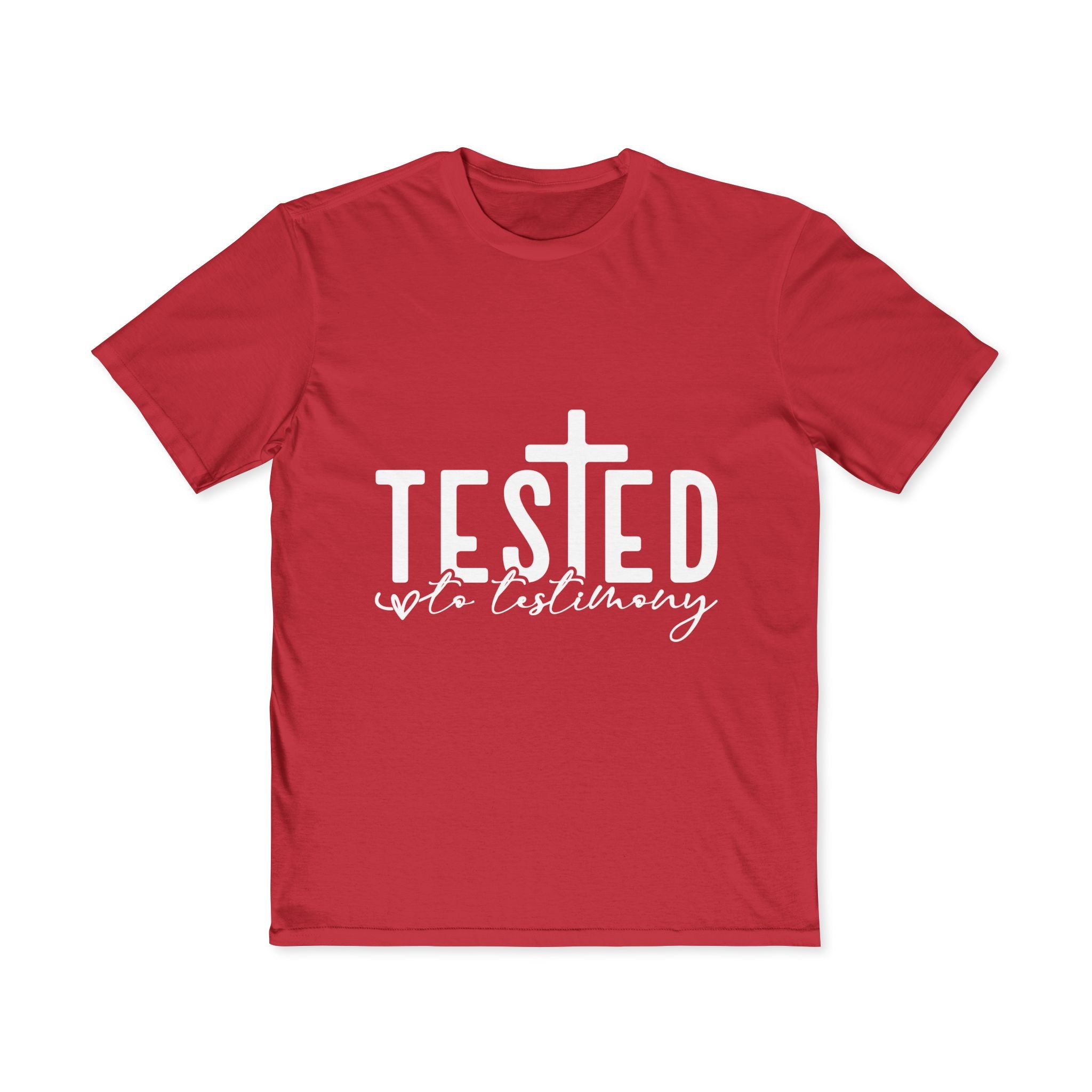 Tested & Testimony Men's Christian T-Shirt — "Tested, yet testimony" Faith Tee
