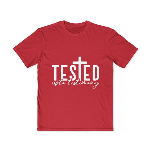 Tested & Testimony Men's Christian T-Shirt — "Tested, yet testimony" Faith Tee