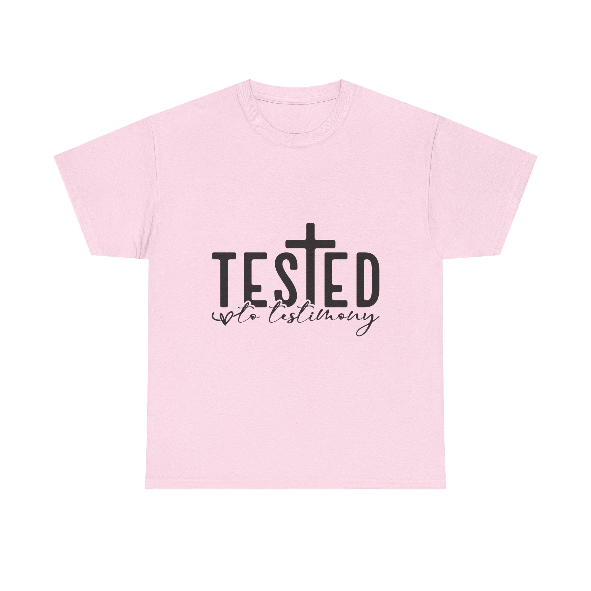 Tested Not Destroyed Christian T-Shirt — Faith Cross Inspirational Tee